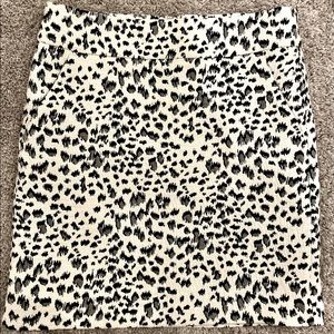 Loft skirt slightly above the knee.